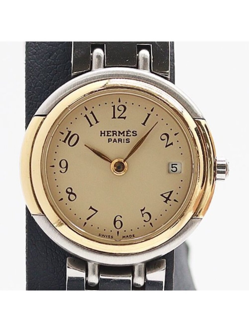 Hermes Windsor Date Ivory Dial Watch